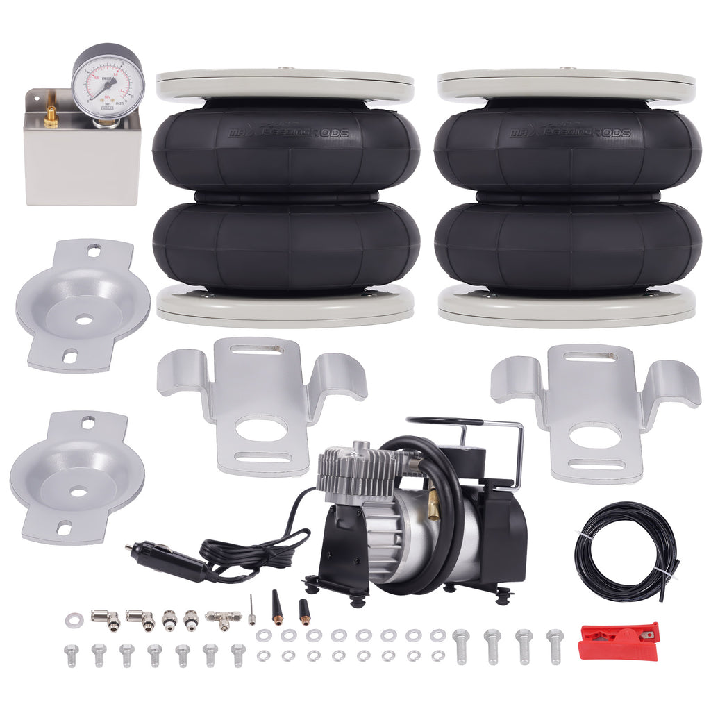 2x achter Luchtvering + 12V Compressor Kit geschikt voor Fiat Ducato geschikt voor Peugeot Boxer 1994-