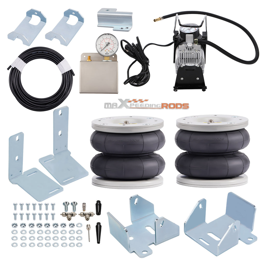 2x Luchtveer balg + 12V Compressor Kit geschikt voor Ford Transit 2001- 4000 KG