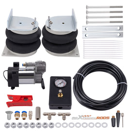2x Luchtvering Kit + 12V Compressor geschikt voor Opel Movano 2010-2024