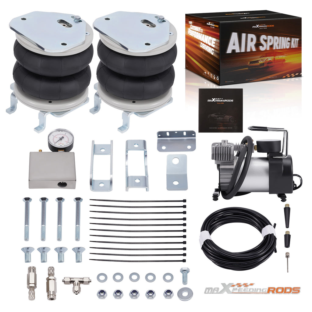 2x Luchtvering + 12V Compressor Kit geschikt voor Opel Vauxhall Movano geschikt voor Renault Master X70