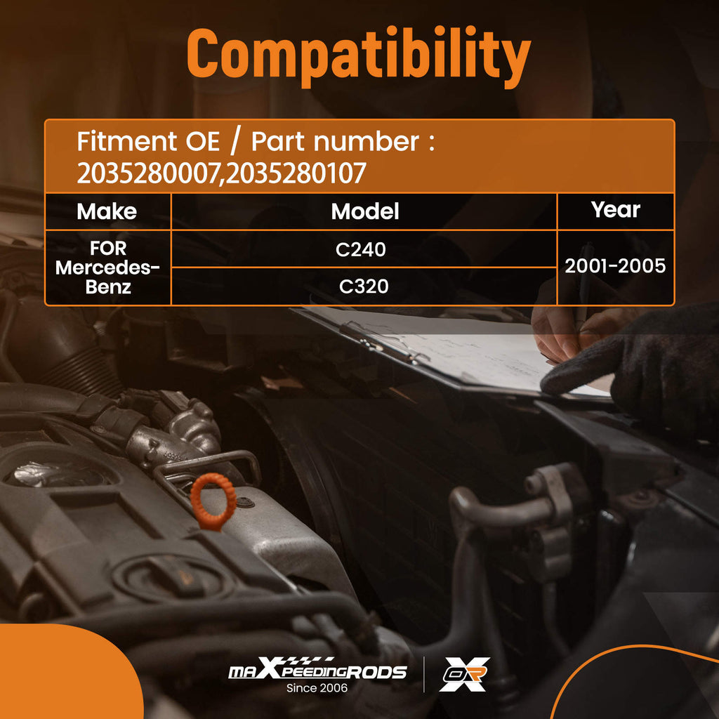 Air Intake Duct Hose Assembly compatible for Mercedes-Benz C240 C320 2001-2005 2035280007