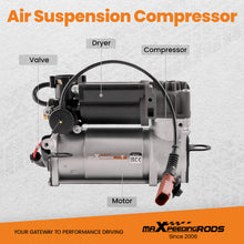Lataa kuva Galleria-katseluun, Compressor Air Suspension compatible for Audi A6 A8 V6 compatible for V8 Only for 6-8 Cylinders 4E0616005F
