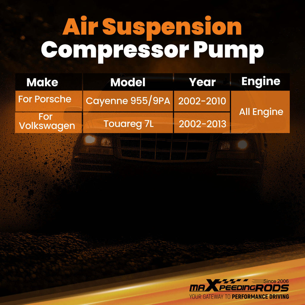 Compressor Air Ride Suspension Pump compatible for Porsche Cayenne 955/9PA 2002-2010