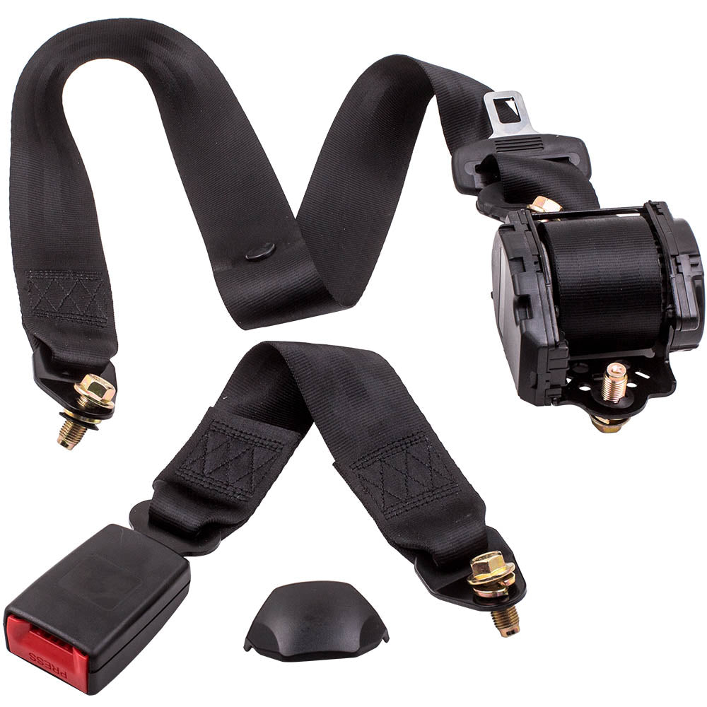 Diagonal Car Seat Belt 3 Point Black