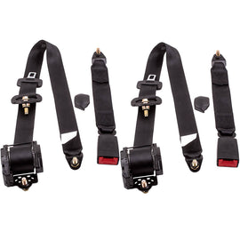 2x Verstelbare three 3 Point Safety Belts Lap Car Truck Retractable