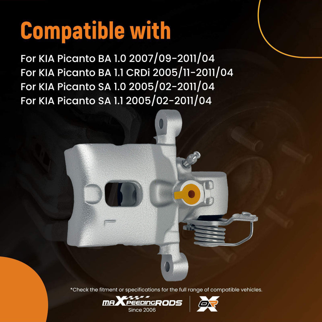 Floating Brake Caliper Rear Left compatible for Kia Picanto 1.0 1.1 04-11 58310-07320 224mm