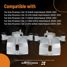 Indlæs billede til gallerivisning Pair Front Brake Caliper compatible for Kia Picanto I SA 1.0 1.1 2004-2011 721521 721522