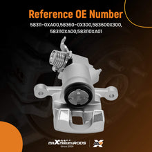 Last bildet i gallerivisningen, Brake Caliper Rear Right compatible for Hyundai i10 2007 2008 2009 2010 2012 2013 BHQ931E