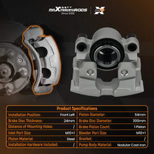 Lataa kuva Galleria-katseluun, Front Left Brake Caliper compatible for BMW 316d 316i 318d 318i 320i E90 E91 343732 54mm