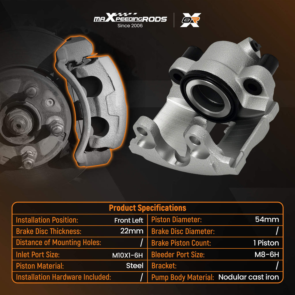 Brake Caliper Front Left compatible for BMW 3 Series E36 E46 E36 Z4 E85 90-2009 34116758113