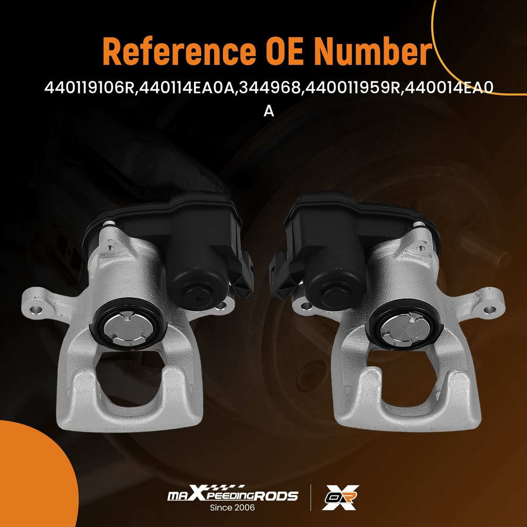 Pair Rear Disc Brake Caliper compatible for Nissan Qashqai J11 compatible for Renault Kadjar HA HL 344968