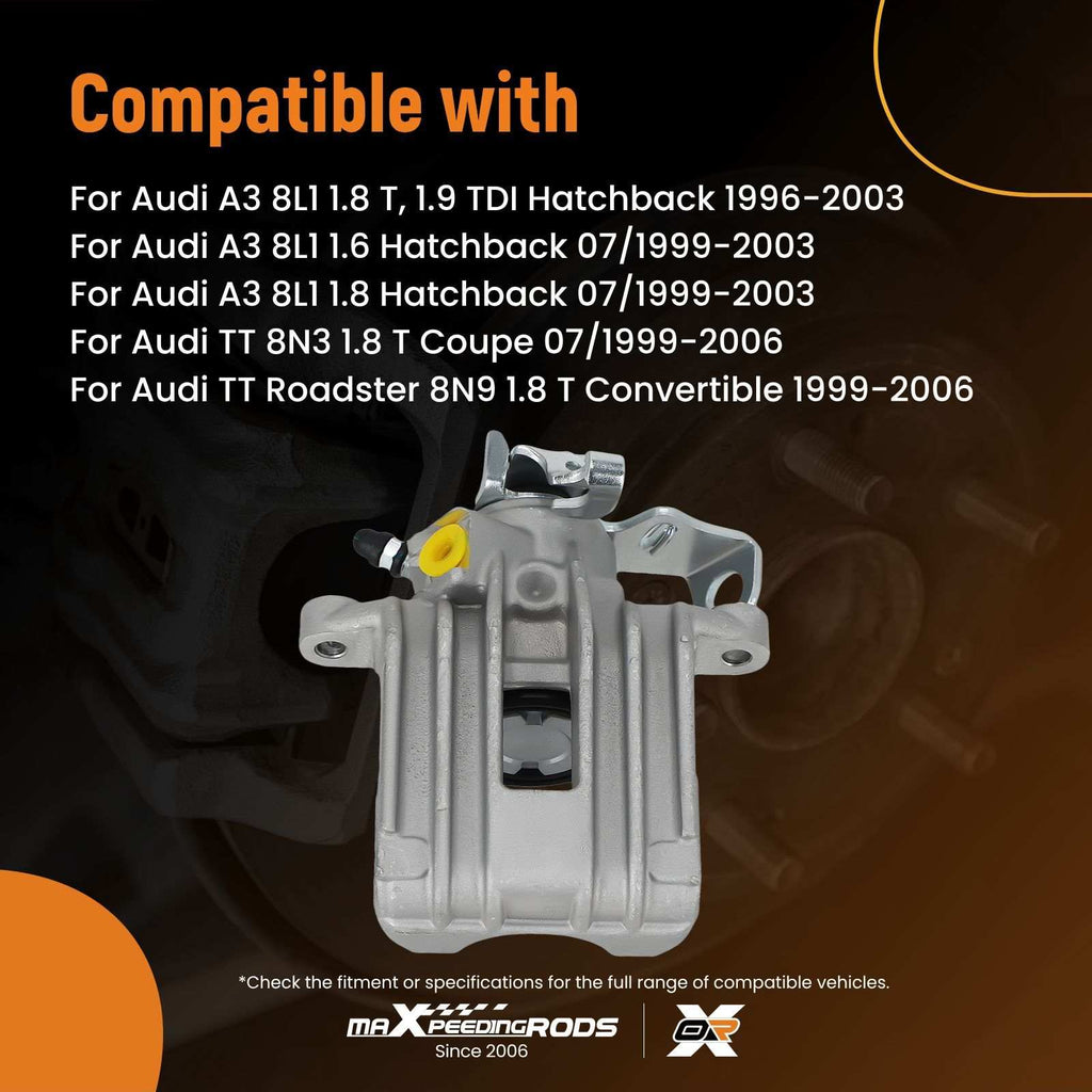 Rear Left Floating Caliper compatible for Audi TT Roadster 8N9 compatible for VW Golf MK4 1J0615423F 38mm