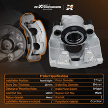 Indlæs billede til gallerivisning Brake Caliper Right Front compatible for Audi A4 Allroad A5 07-17 8K0615124C 344303 314mm