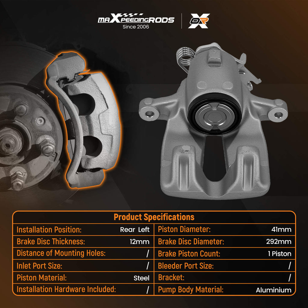 Rear Left Floating Brake Caliper compatible for Vauxhall Insignia I compatible for Saab 9-5 YS3G 13275927