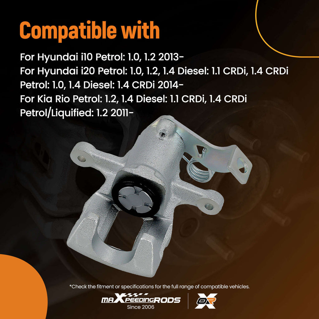 Rear Left Disc Brake Caliper compatible for Hyundai i10 1.0 1.2 i20 1.0 1.4 58210B4300 34mm