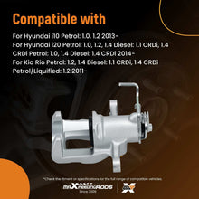 Ladda upp bild till gallerivisning, Brake Caliper Rear Right compatible for Hyundai i10 i20 1.0 1.2 compatible for Kia Rio 1.1 1.4 CRDi 34mm