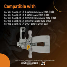 Ladda upp bild till gallerivisning, Brake Caliper Rear Right Side compatible for Kia Ceed Pro Ceed JD 1.0 1.4 1.6 2012-On 10mm