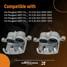 Last inn bildet i Galleri-visningsprogrammet, Front L+R Disc Brake Calipers 43mm compatible for Mitsubishi Outlander/Compatible for Peugeot 2001-2013