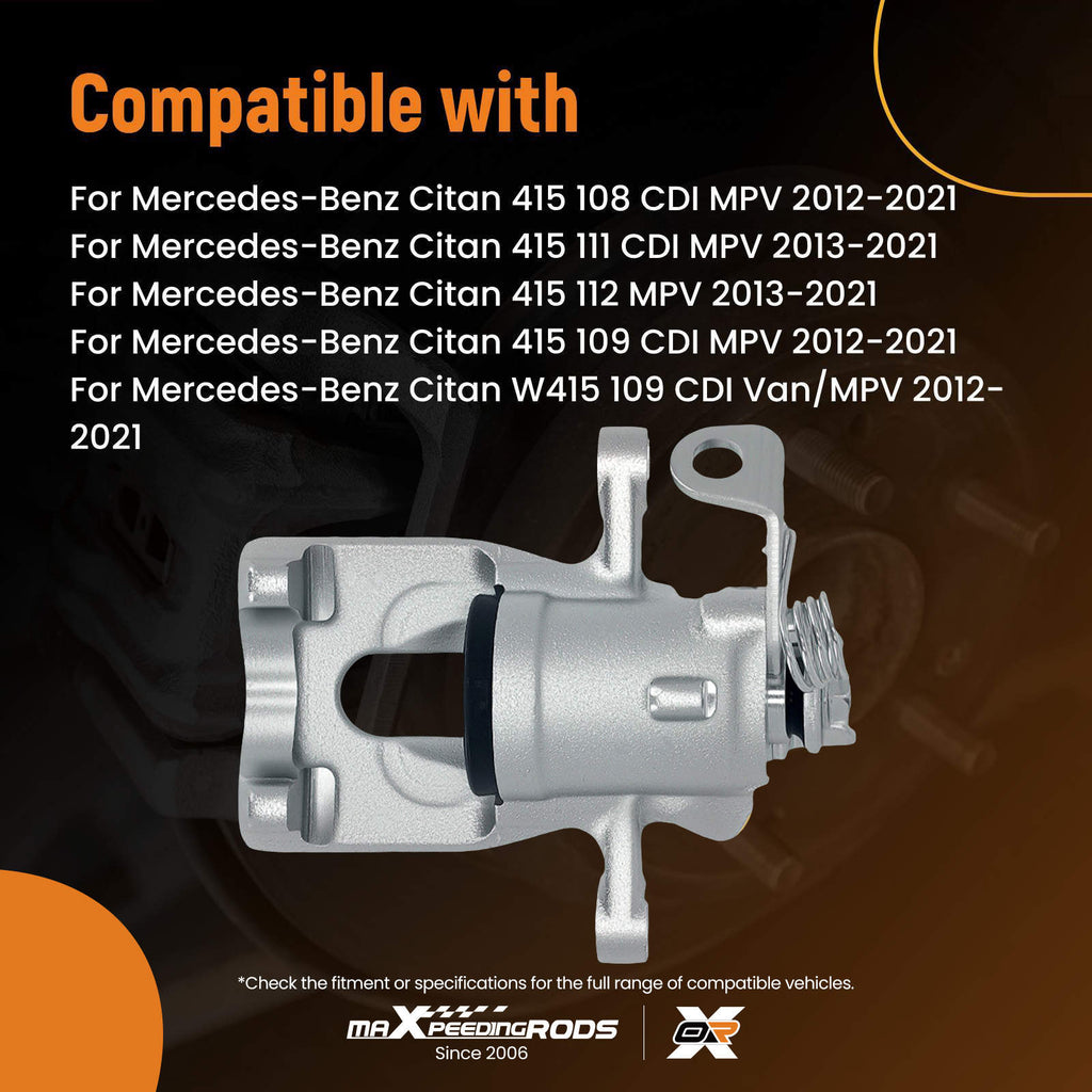 Rear Right Brake Caliper compatible for Mercedes-Benz Citan W415 compatible for Renault Kangoo KW0 38mm