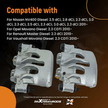 Ladda upp bild till gallerivisning, 2x Front Left Right Brake Calipers compatible for Renault Master compatible for Vauxhall Movano 2010-2020