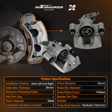 Last bildet i gallerivisningen, Pair Brake Caliper Rear Left + Right compatible for Iveco Daily Mk3 Mk4 1999-2014 42548181