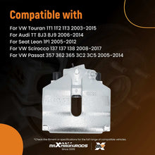 Last bildet i gallerivisningen, Front Left Side Brake Caliper compatible for Audi A1 A3 TT compatible for Seat Skoda VW EOS 1F7 6R0615123