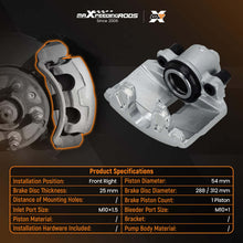 Ladda upp bild till gallerivisning, Brake Caliper Front Right compatible for Audi A1 A3 TT 8P1 compatible for Seat Skoda  Compatible for VW Scirocco 137 137