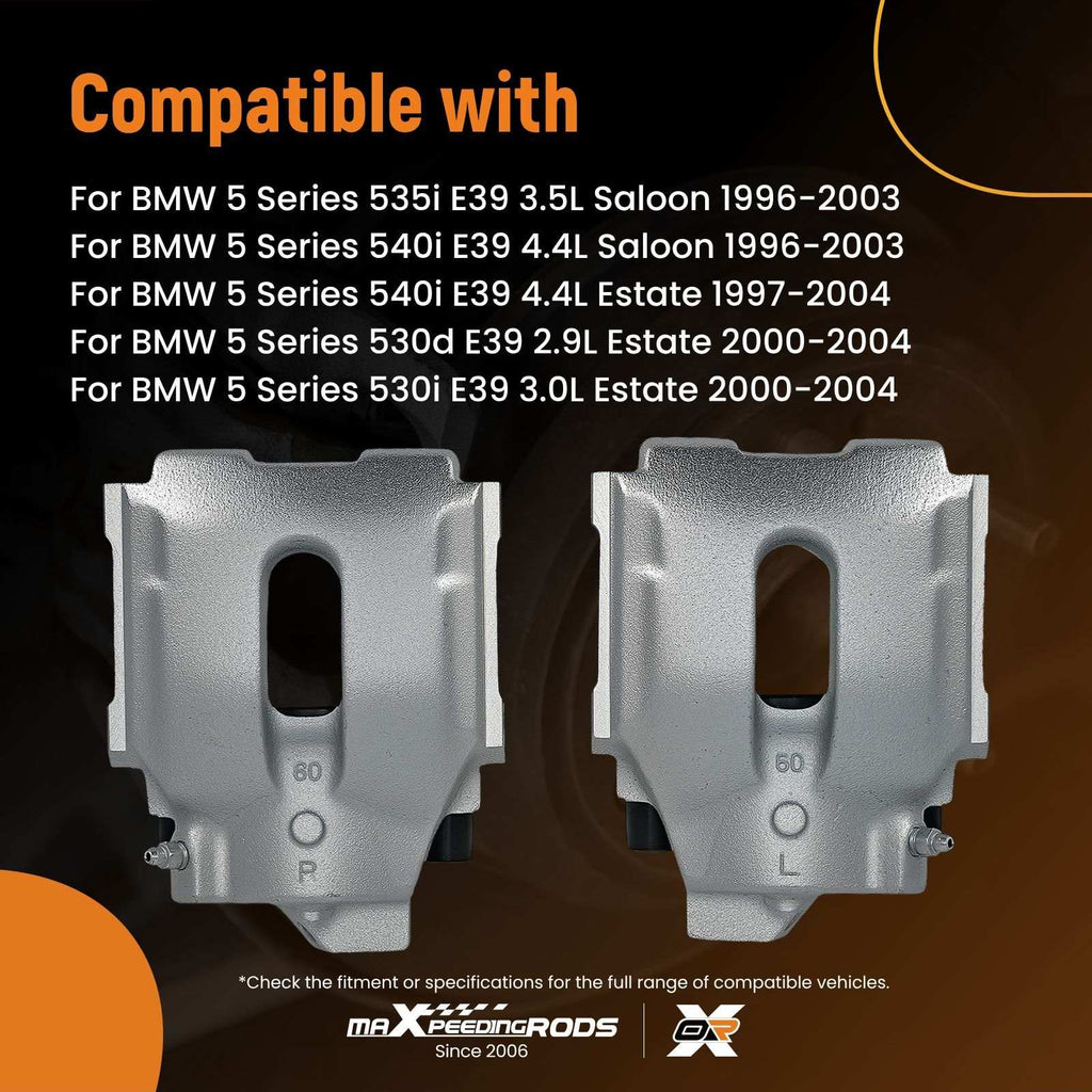 2x forbremskalpper kompatible med BMW 5-serie E39 530d 535i stasjonsvogn 34111163303