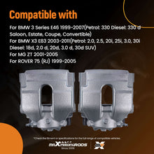 Ladda upp bild till gallerivisning, Pair Front Left Right Brake Caliper compatible for MG ZT 2001-2005 compatible for ROVER 75 (RJ) 1999-2005
