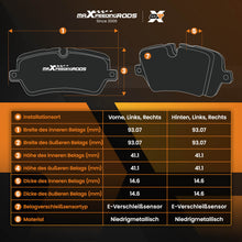Ladda upp bild till gallerivisning, Brake Discs Pads Rear compatible for Kia Ceed ED 1.6 CRDi 115 128 2006-2012