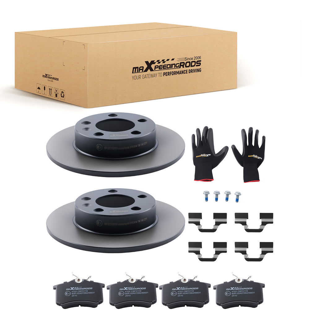 Achter Remschijven + Pads geschikt voor Skoda Fabia Octavia geschikt voor VW Polo Bora 232mm