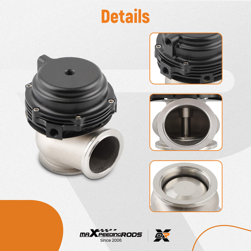 44mm External Wastegate w/ V-Band Flanges (Contains PSI Springs -7PSI/14PSI) 1PC