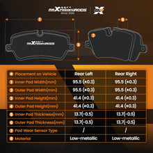Lataa kuva Galleria-katseluun, 4pcs Rear Brake Pads compatible for Mercedes A/B-Klasse W169/W245 2004-2012 1694201120