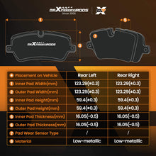 Indlæs billede til gallerivisning Rear LR Brake Pads compatible for Land Rover Range Rover L322 V8 2002-2012 34216761240