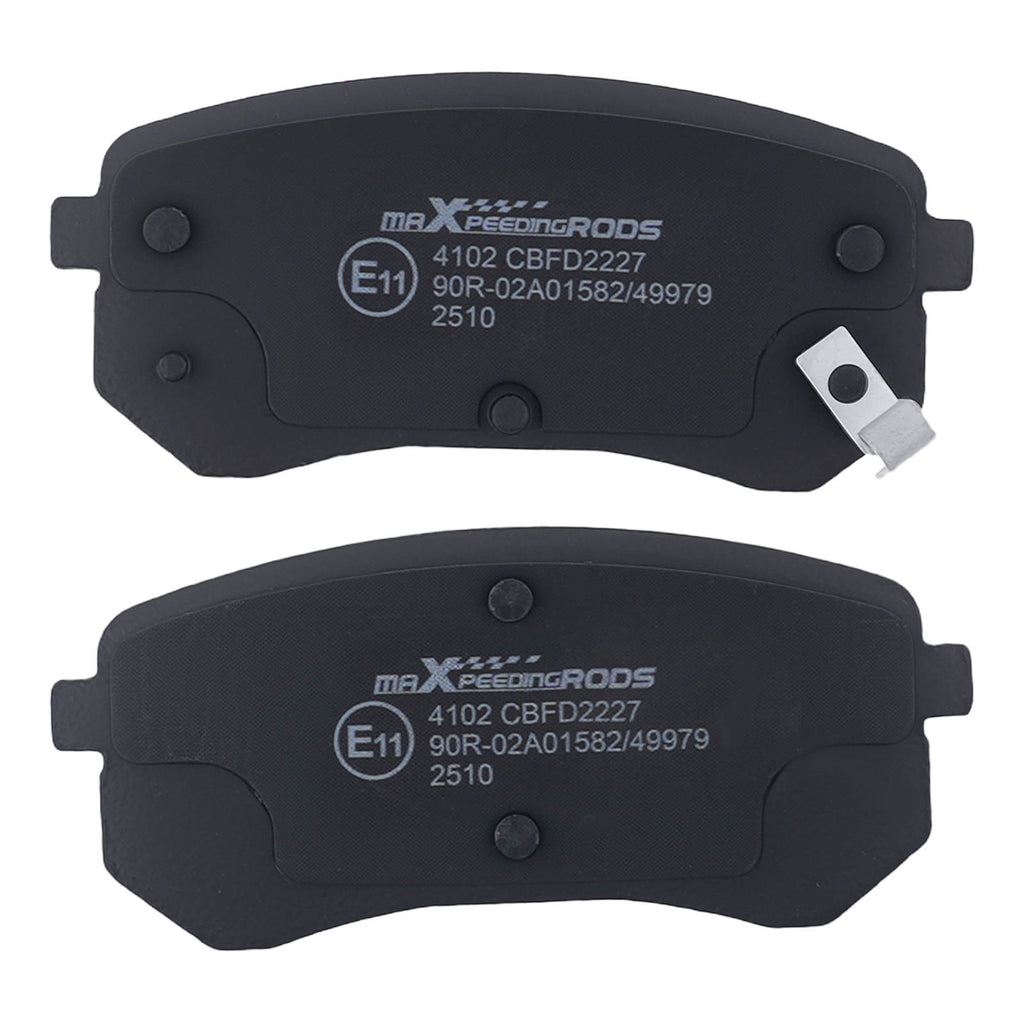 Rear Brake Pads compatible for Hyundai i10 I PA 2008-2013/Compatible for Kia Picanto I SA 2004-2011