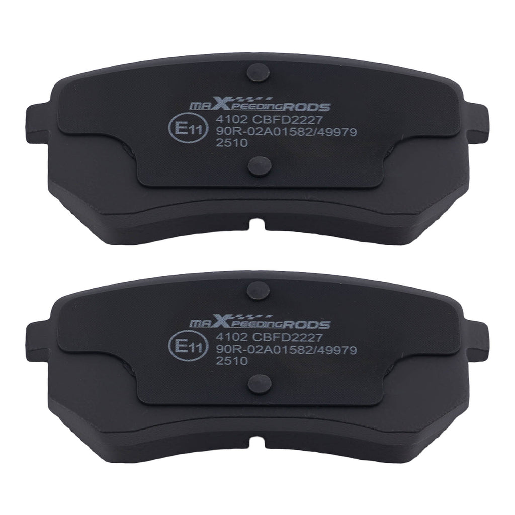 Rear Brake Pads compatible for Hyundai i10 I PA 2008-2013/Compatible for Kia Picanto I SA 2004-2011