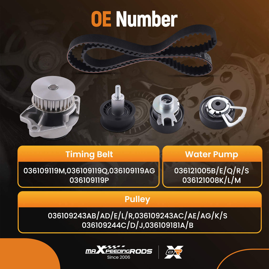 Timing Belt Kit compatible for VW GOLF Mk4, Mk5, PLUS 1.4 1.6 97 to 06 Set 036109119AG