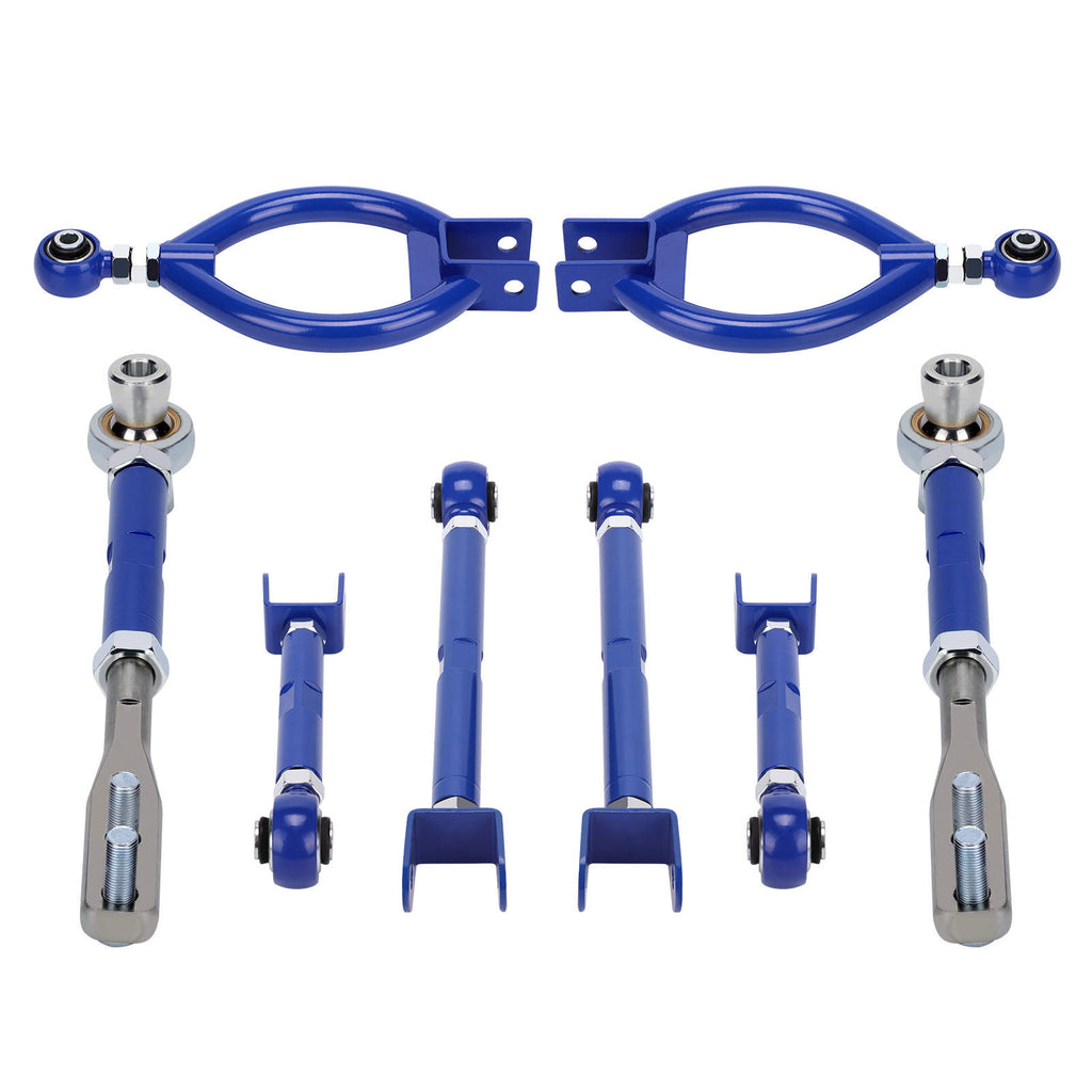 Adjustable Front Tension Rod Rear Camber Toe Traction Arms compatible for Nissan 240sx S13