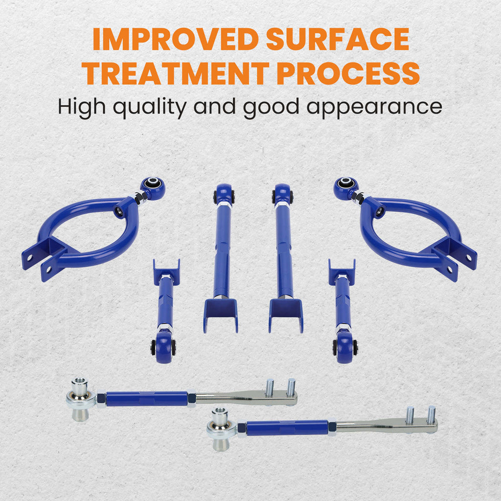 Adjustable Front Tension Rod Rear Camber Toe Traction Arms compatible for Nissan 240sx S13