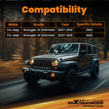 Last bildet i gallerivisningen, 0-6 tommer løftejusterbare bærearmar foran/bak, kompatible med Jeep Wrangler JK 07-18 4WD