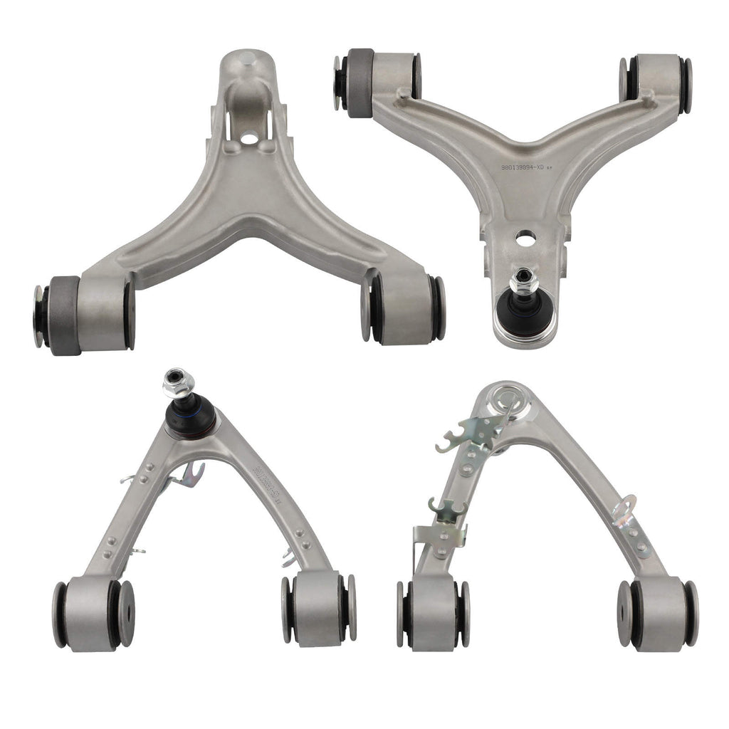 Front Upper Lower Control Arms For 08-13 compatible for Maserati Quattroporte GranTurismo M139