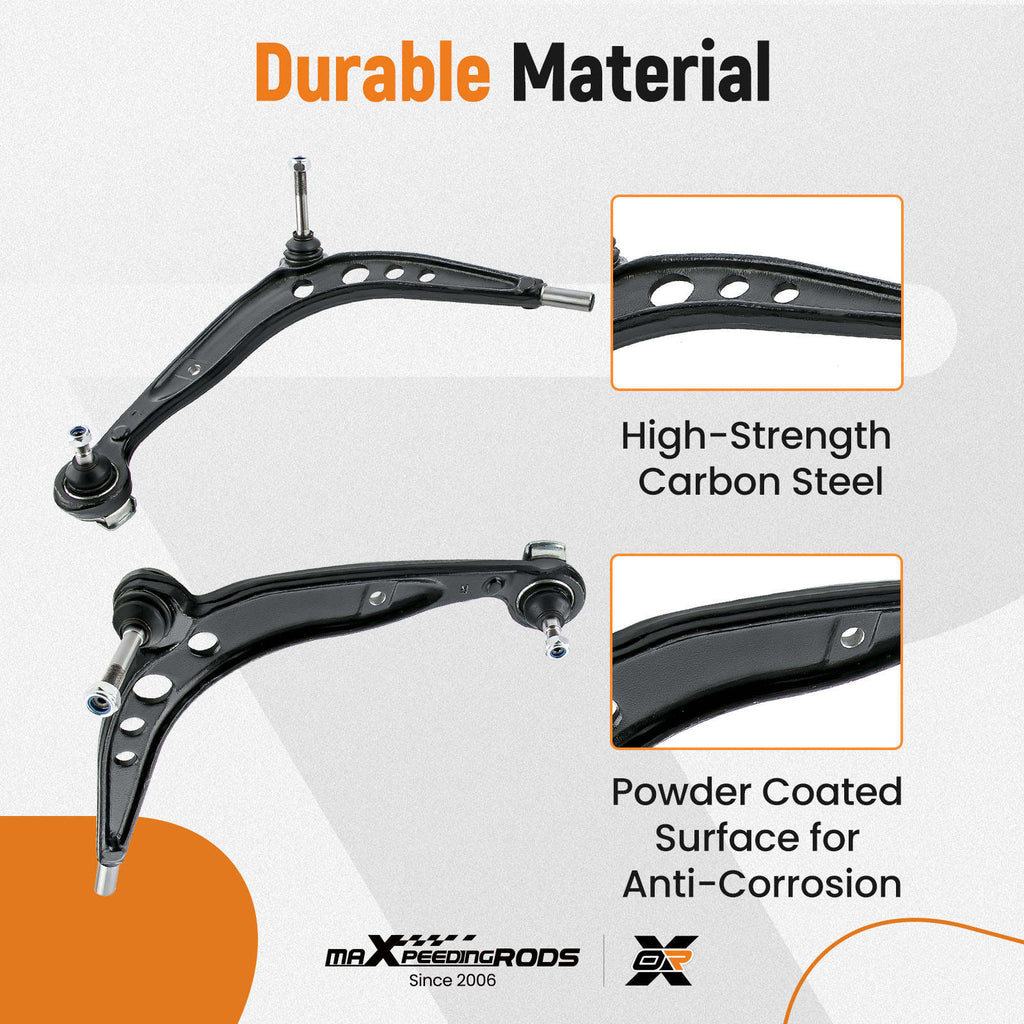 6PCS FRONT CONTROL ARMS WISHBONE SUSPENSION compatible for BMW 3 SERIES Z3 E36 31126758514