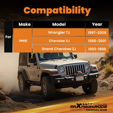 Indlæs billede til gallerivisning Heavy Duty forreste, justerbare bærearme kompatible med Jeep Wrangler TJ 1997-2006