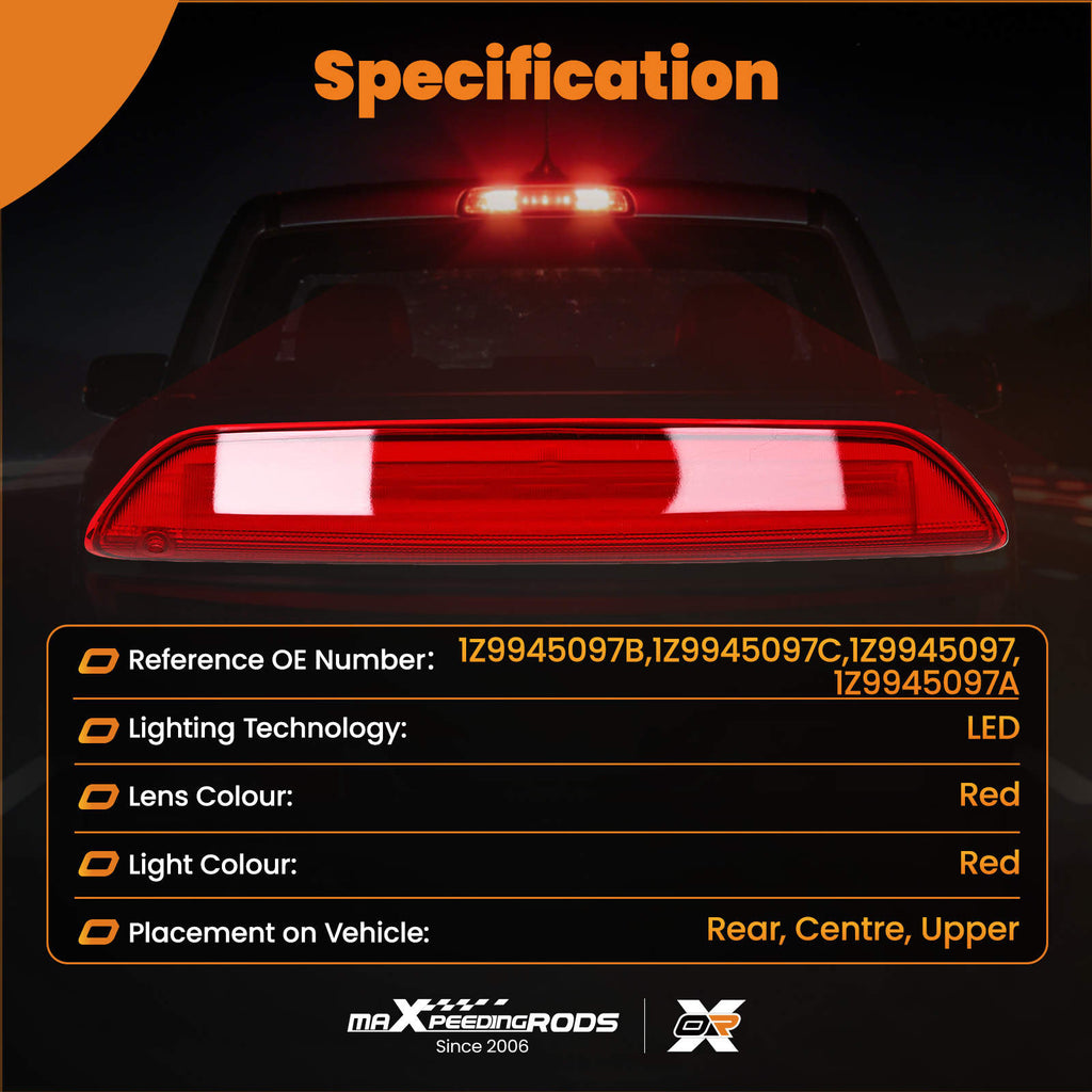 LED Red High Level Third 3rd Brake Light compatible for Skoda Octavia MK2 Estate 2004-2013