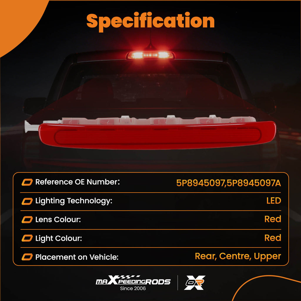 High Level Brake LED Light Rear Third Stop 5P8945097 compatible for Seat Altea XL 2007-2015