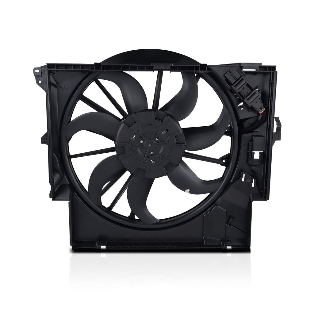 Cooling Fan 4 Pins compatible for BMW 335xi/135i/335is/X1/Z4 07-16 17427545366 17427801647