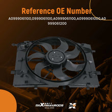 Ladda upp bild till gallerivisning, 600W Cooling Fan Compatible for Benz C180/C200/C250/C300 2014-2017 0999061800 0999061100