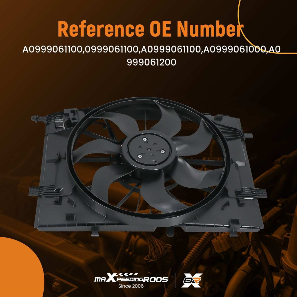 600W Cooling Fan Compatible for Benz C180/C200/C250/C300 2014-2017 0999061800 0999061100