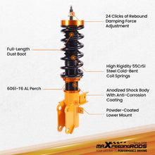 Indlæs billede til gallerivisning Coilovers 24 Way Damper Adjustable Suspension Kit compatible for Chevrolet Camaro 2010-2015