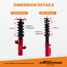 Indlæs billede til gallerivisning Compatible for Toyota Camry XV20 95-02 24 Steps Adjustable Damper Coilover Coilovers Struts Lowering Kit